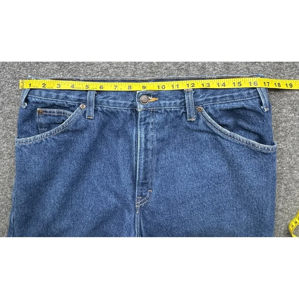 Dickies Jeans Flannel Lined‎ Relaxed Straight Jeans Mens Sz 34x30 Lumberjack